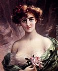 Emile Vernon Famous Paintings - The Pink Rose
